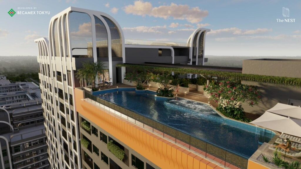 Sky Pool hồ bơi vô cực The Nest tầng 25 | The Nest Sky Pool infinity pool level 25