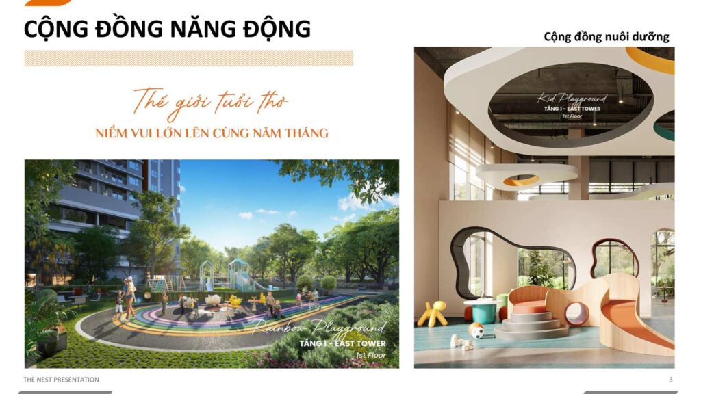 Khu vui chơi trẻ em Rainbow Playground The Nest | The Nest Rainbow Playground
