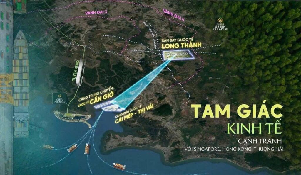 Tam giác kinh tế TP.HCM – Long Thành – Cần Giờ Vinhomes Green Paradise Cần Giờ | HCMC – Long Thanh – Can Gio economic triangle Vinhomes Green Paradise Can Gio