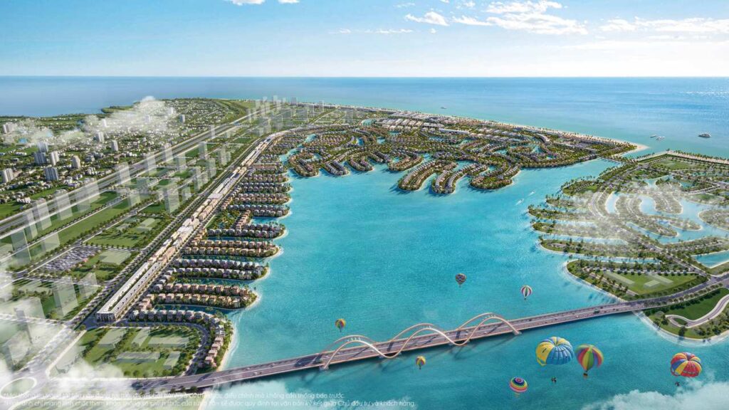 Phối cảnh tổng thể phân khu Vịnh Ngọc (Khu B) Vinhomes Green Paradise Cần Giờ | Vinh Ngoc (Zone B) subdivision overview Vinhomes Green Paradise Can Gio