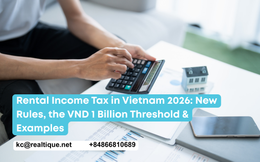 Vietnam rental income tax 2026 VND 1 billion threshold | Thue cho thue nha 2026