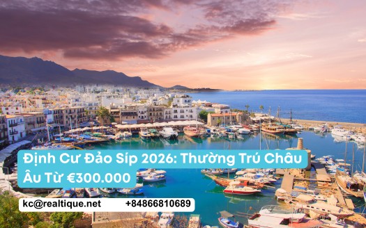 Định cư Đảo Síp 2026 — thường trú châu Âu từ €300.000 | Cyprus permanent residency
