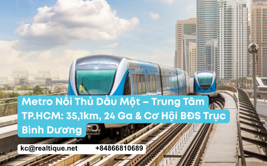 Metro nối Thủ Dầu Một Bình Dương trung tâm TP.HCM 35,1km 24 ga | Thu Dau Mot Binh Duong central HCMC metro
