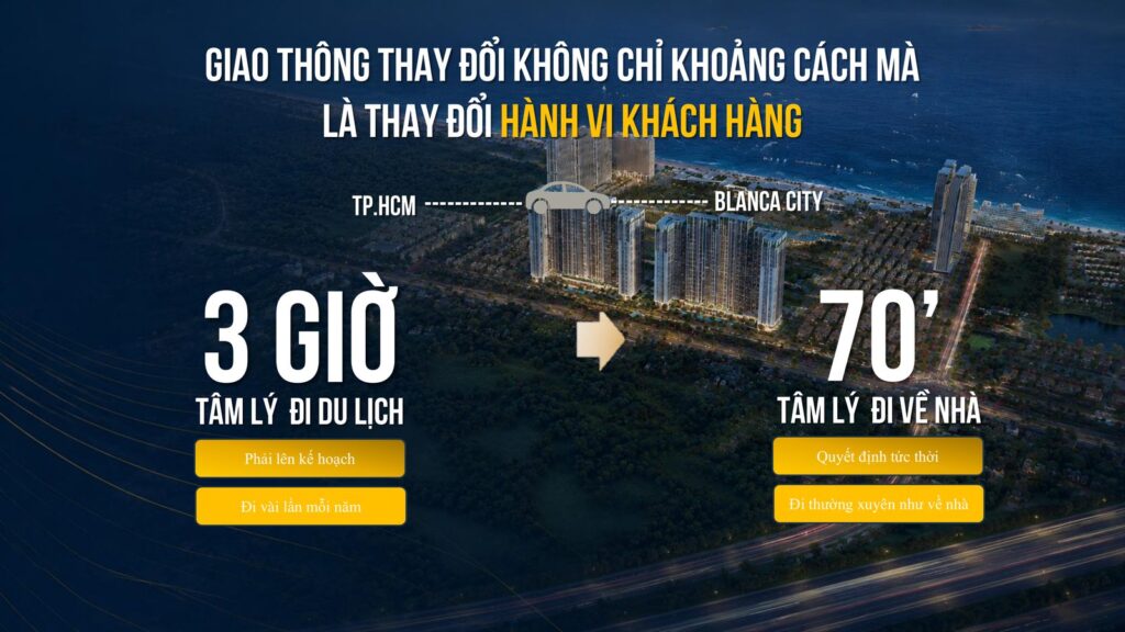 Từ 3 giờ còn 70 phút tới Blanca City Vũng Tàu | From 3 hours to 70 minutes to Blanca City Vung Tau