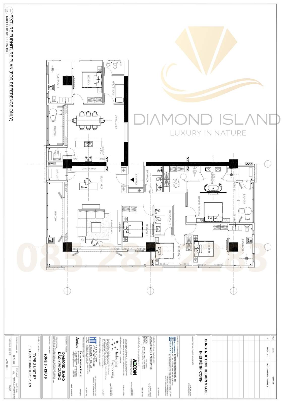 Brilliant apartment floor plan, căn hộ loại B7