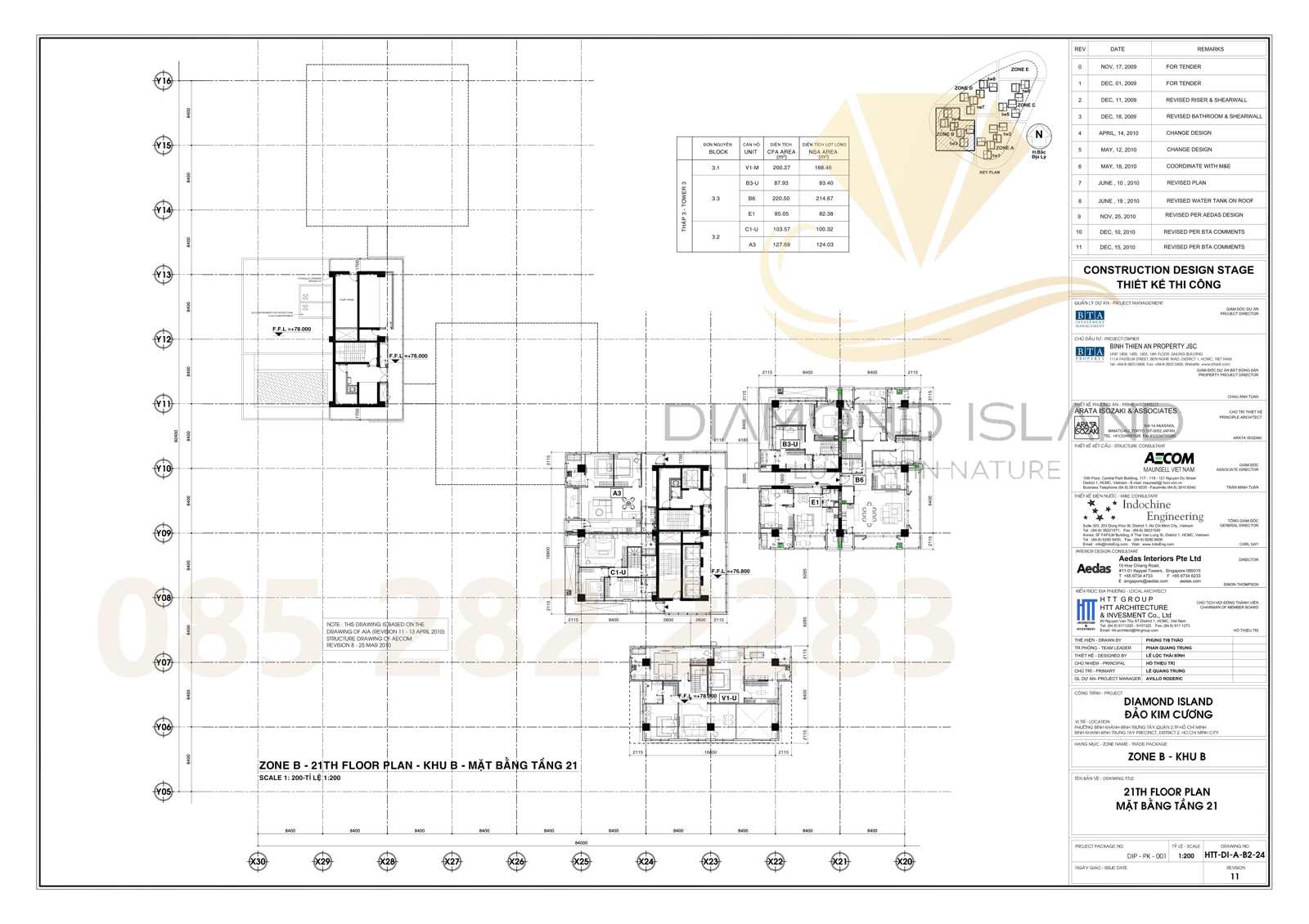 Brilliant tower floor plate layout, Diamond Island