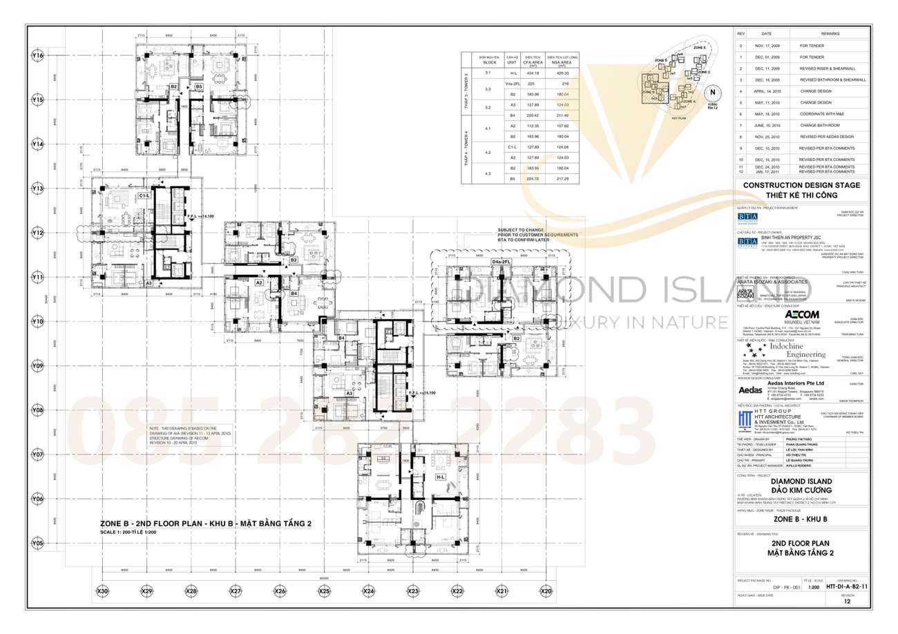 Brilliant tower floor plate layout, Diamond Island