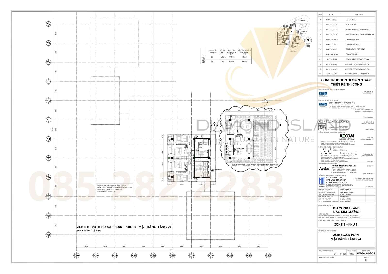 Brilliant tower floor plate layout, Diamond Island