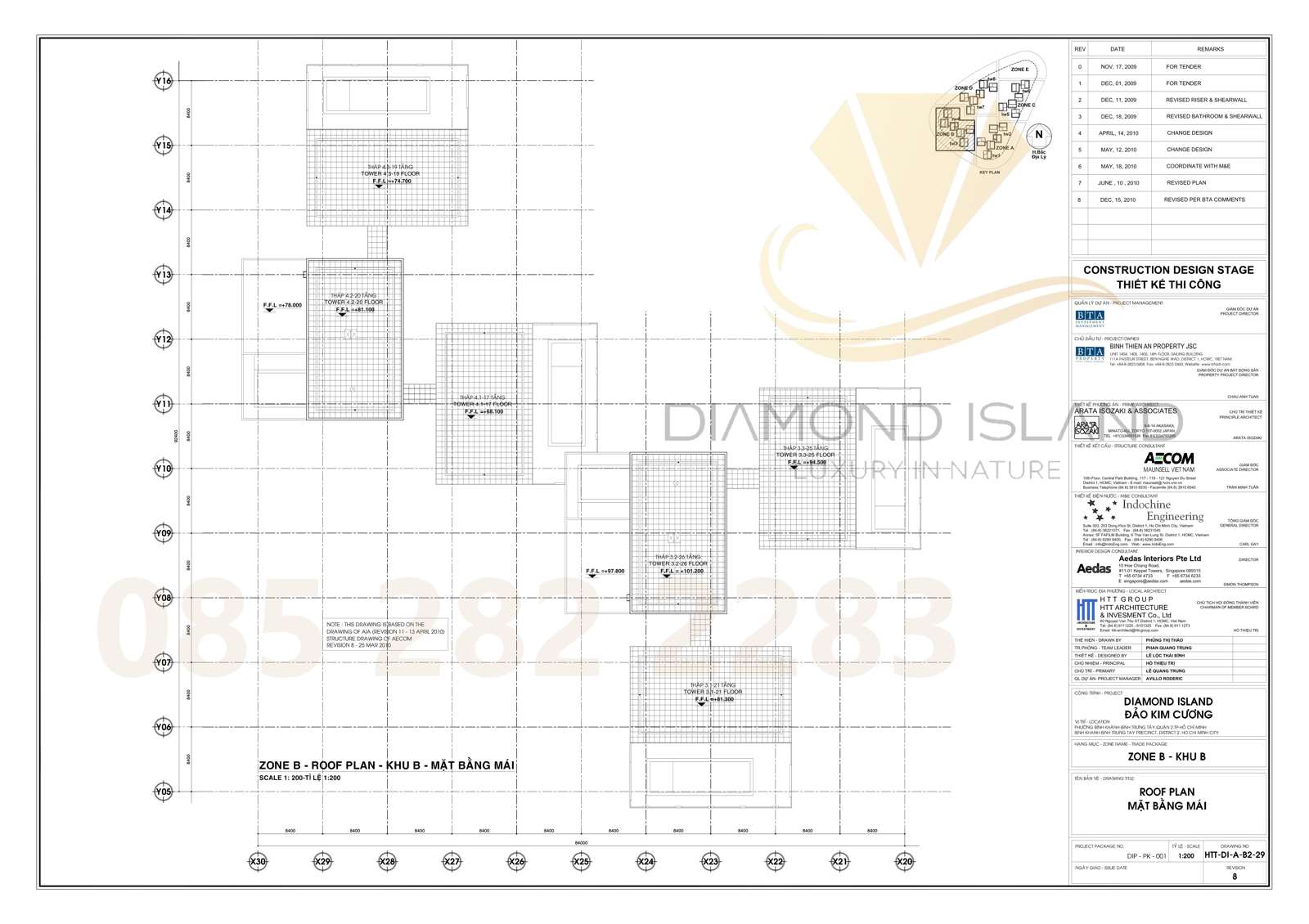 Brilliant tower floor plate layout, Diamond Island