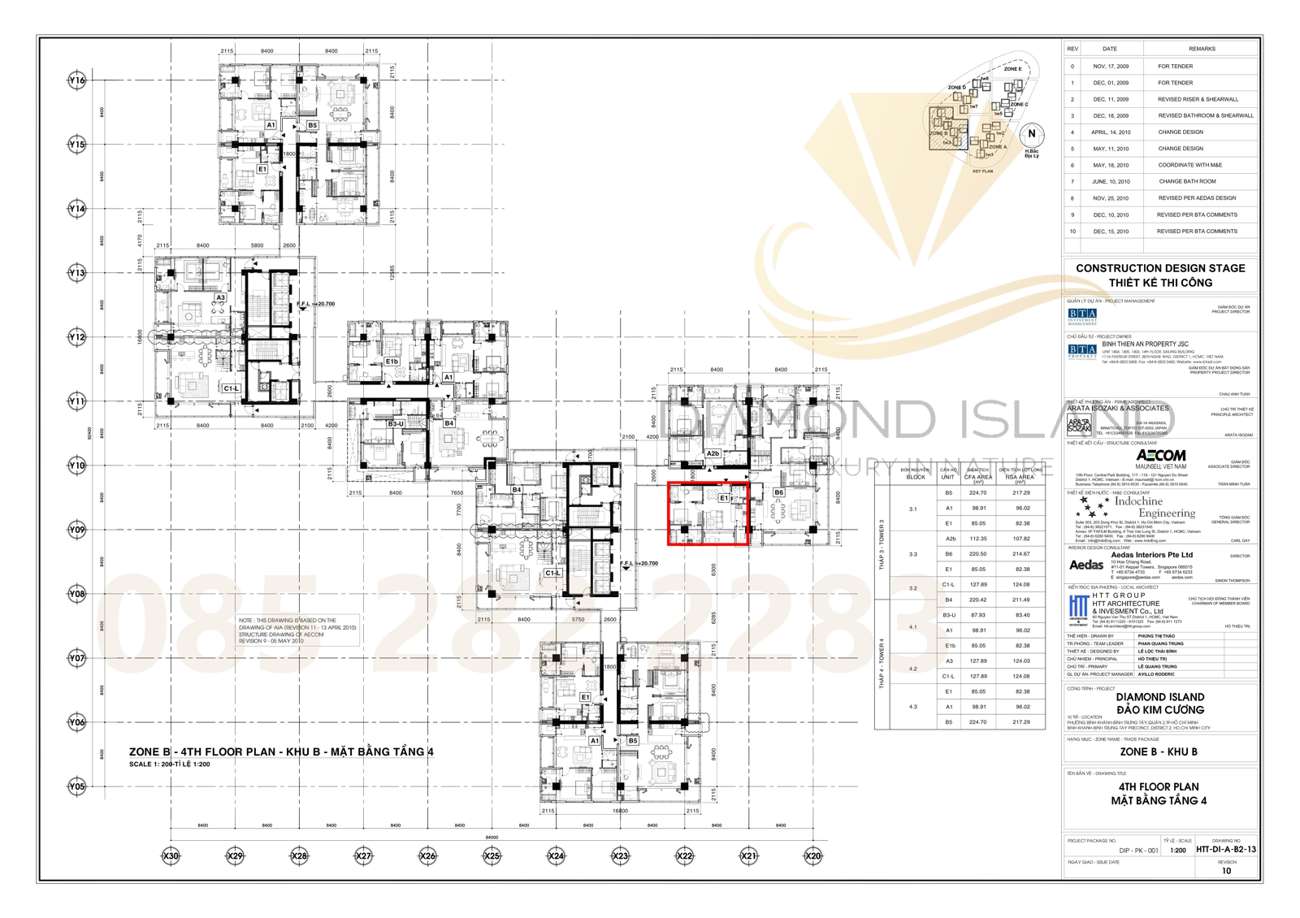 Brilliant tower floor plate layout, Diamond Island