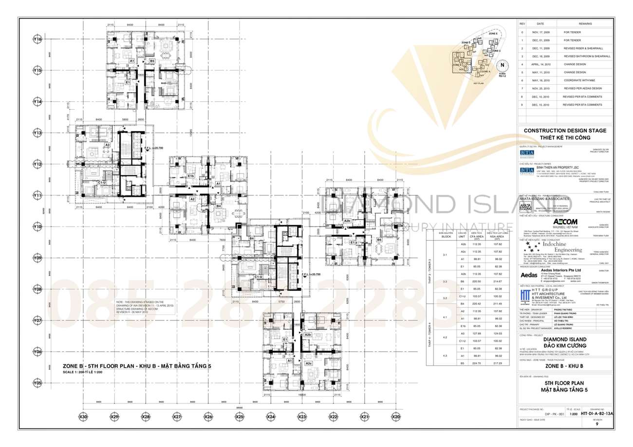 Brilliant tower floor plate layout, Diamond Island