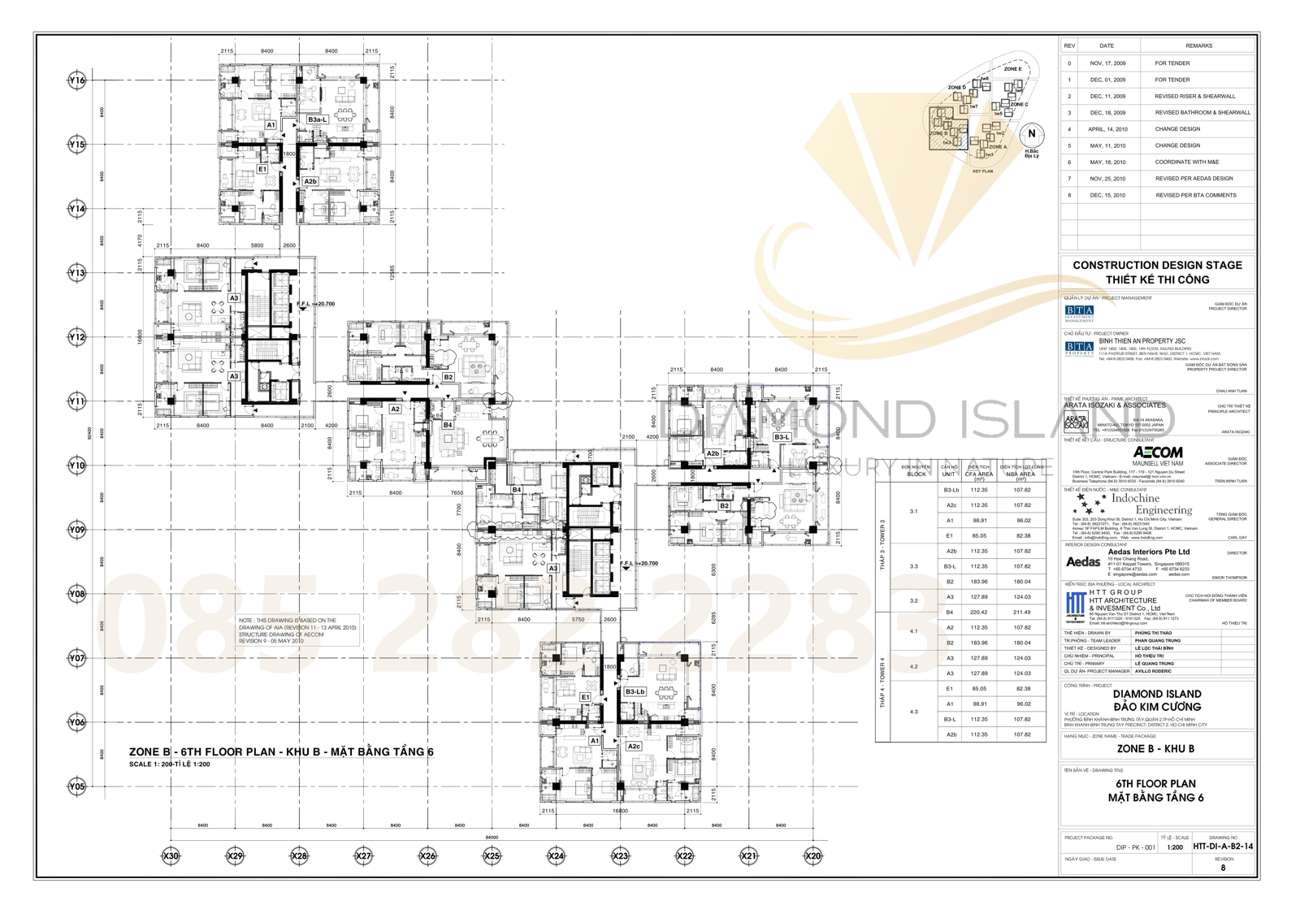 Brilliant tower floor plate layout, Diamond Island