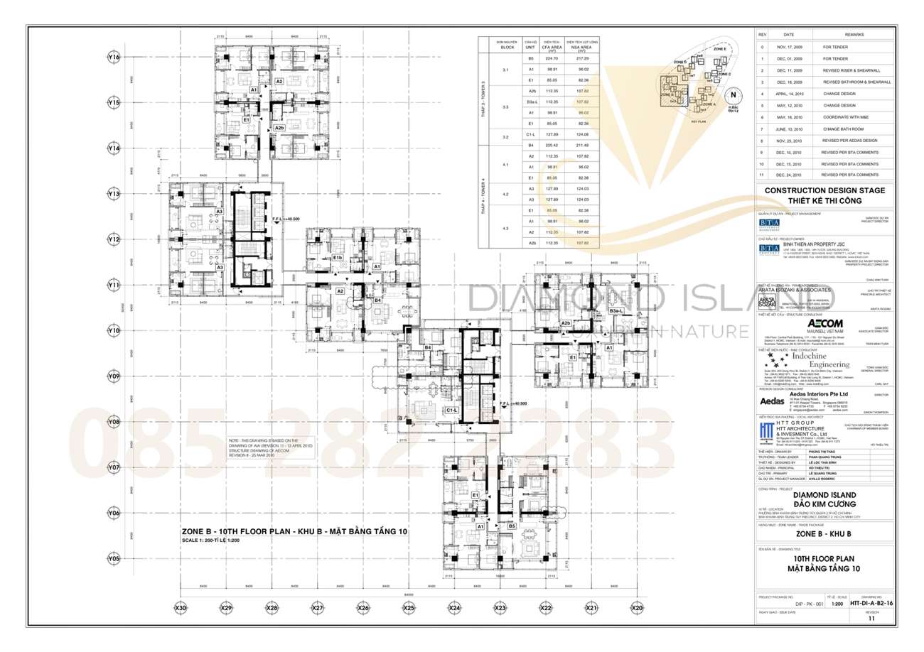 Brilliant tower floor plate layout, Diamond Island