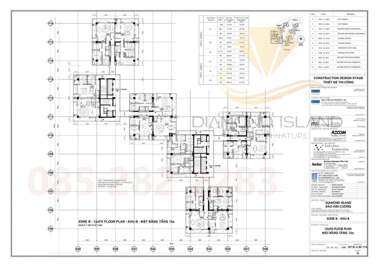 Brilliant tower floor plate layout, Diamond Island