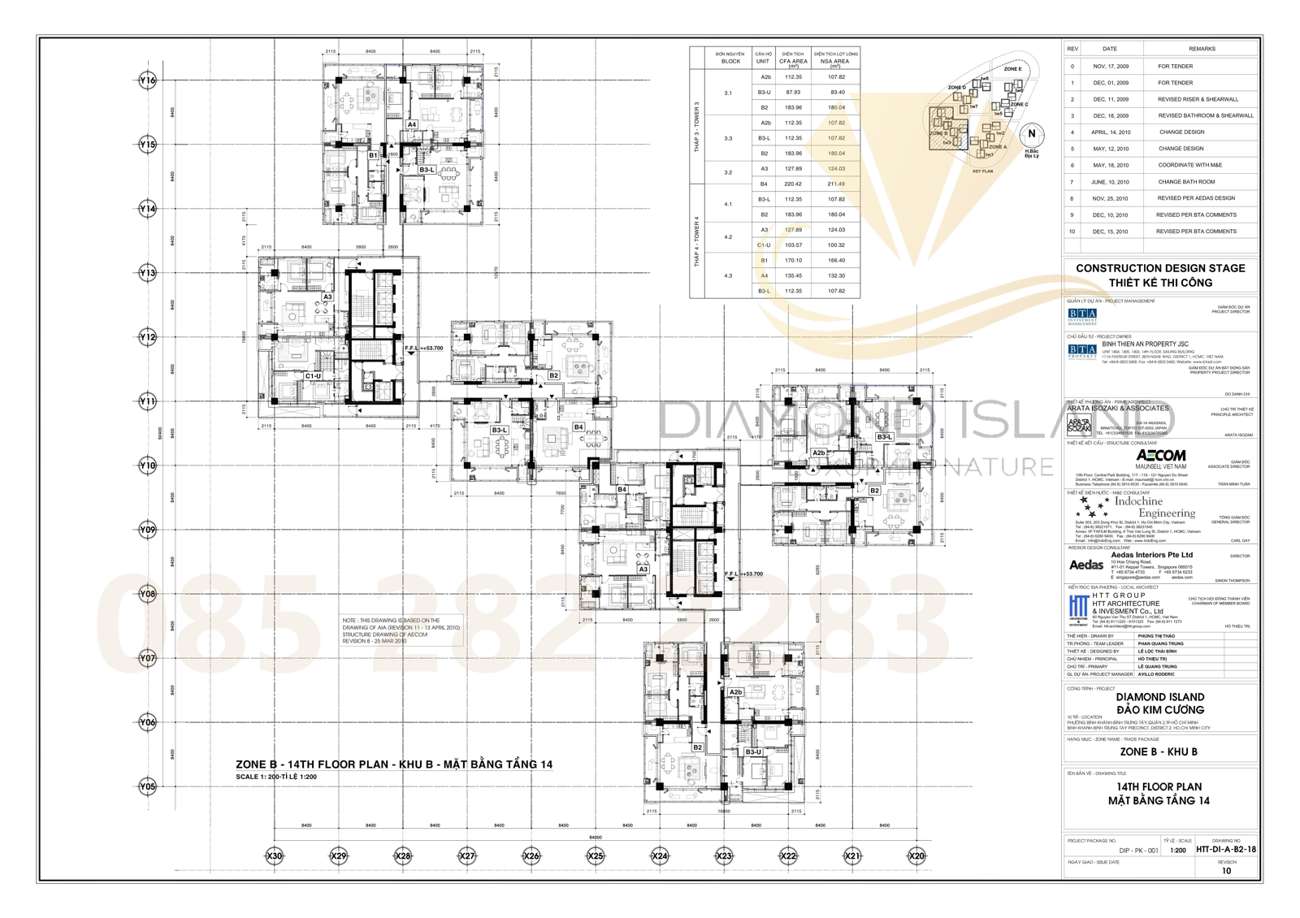 Brilliant tower floor plate layout, Diamond Island