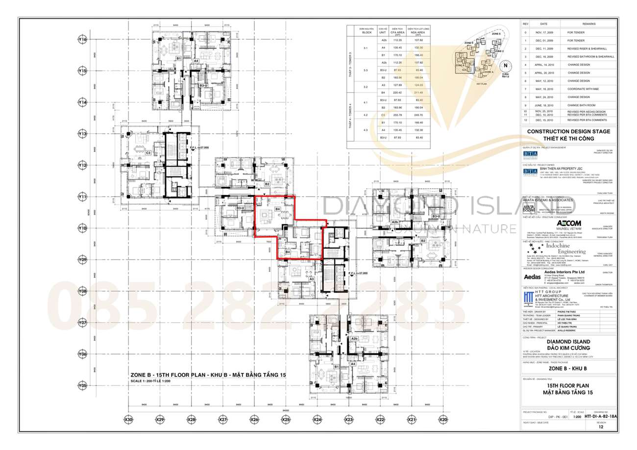Brilliant tower floor plate layout, Diamond Island