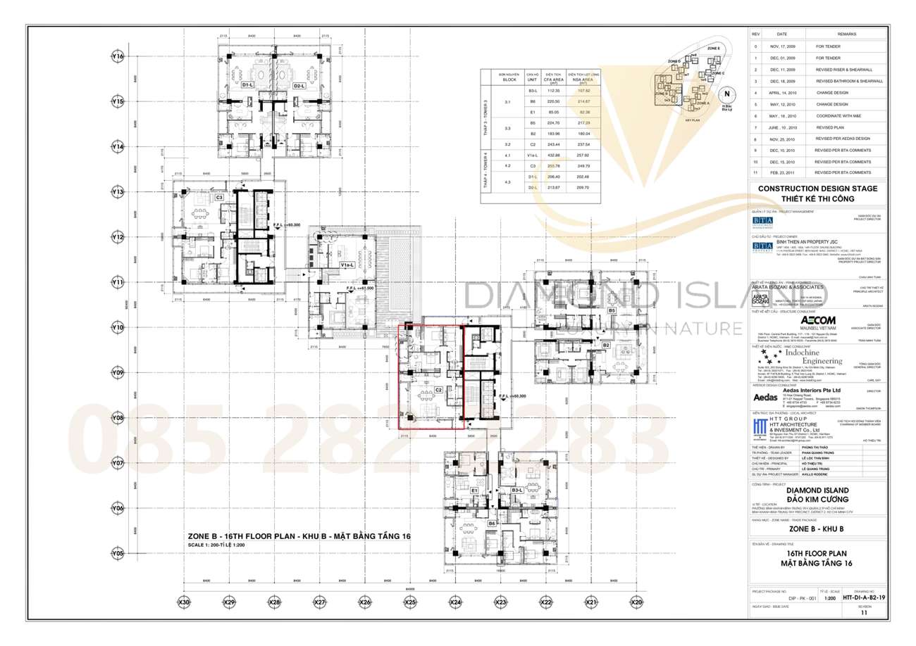 Brilliant tower floor plate layout, Diamond Island