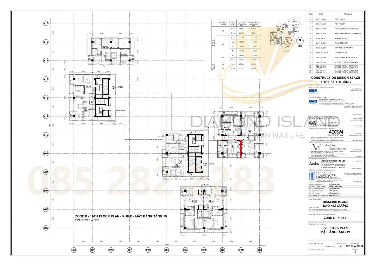 Brilliant tower floor plate layout, Diamond Island