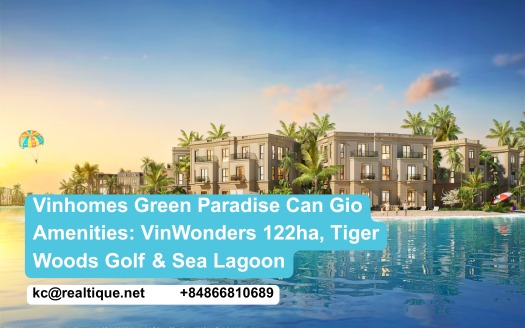 Vinhomes Green Paradise Can Gio amenities — VinWonders, Tiger Woods golf, sea lagoon | tiện ích