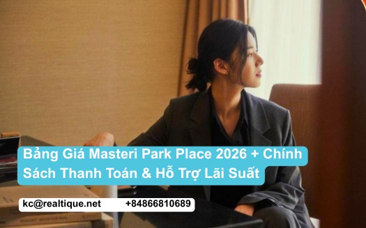 Bảng giá & chính sách Masteri Park Place 2026 | price & policy