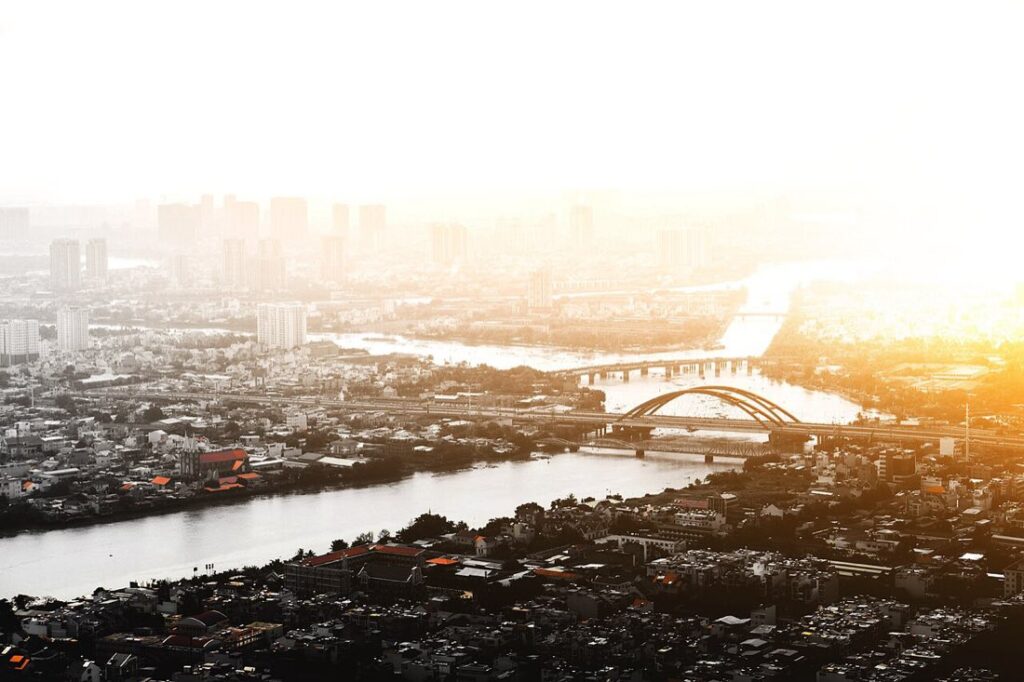 A bridge over the Saigon River