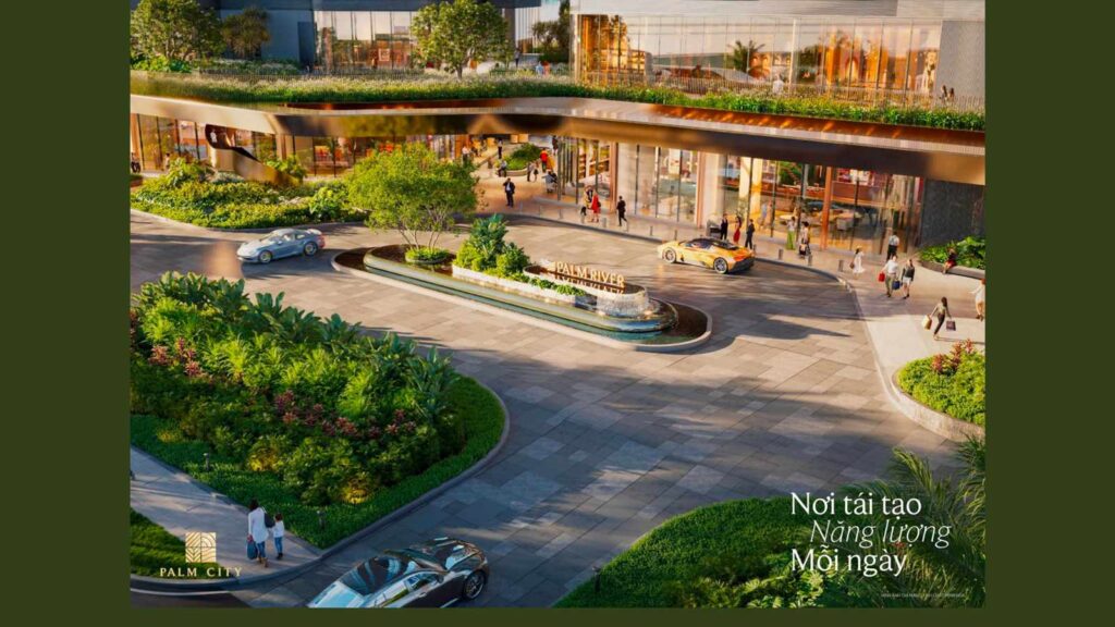 Trục thương mại và khối đế bán lẻ tại Palm City | Palm City retail podium and commercial boulevard