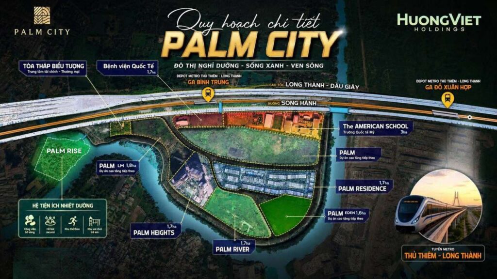 Quy hoạch tổng thể khu đô thị Palm City 30,2ha cạnh Thủ Thiêm | Palm City 30.2ha masterplan next to Thu Thiem