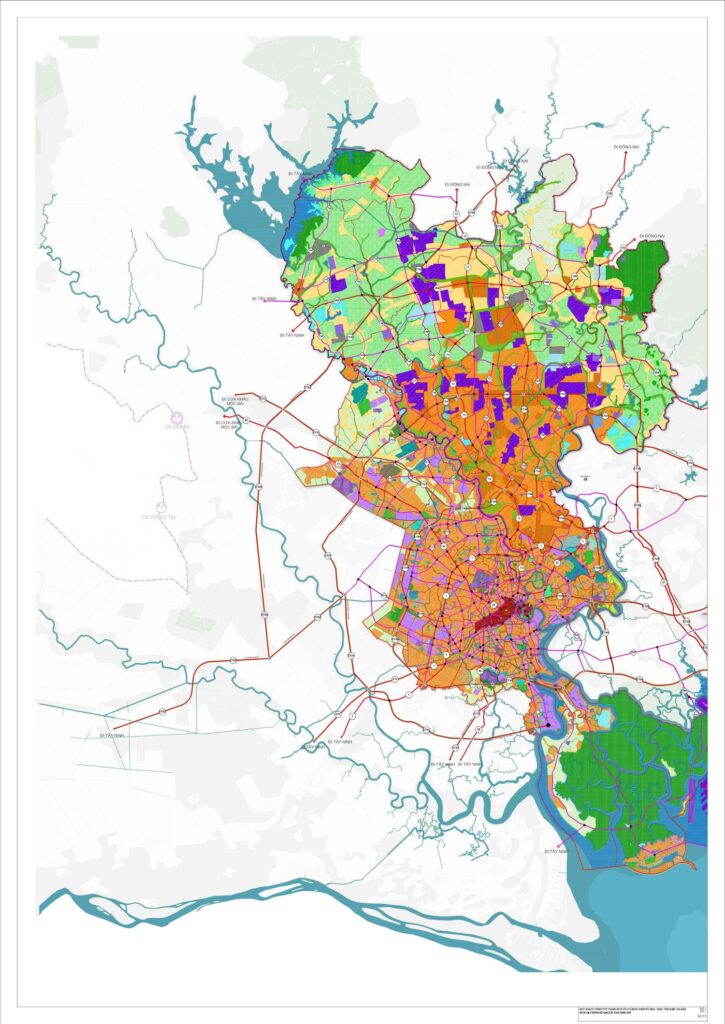 Bản đồ định hướng sử dụng đất TP.HCM 2025-2050 | HCMC 2025-2050 land use master plan