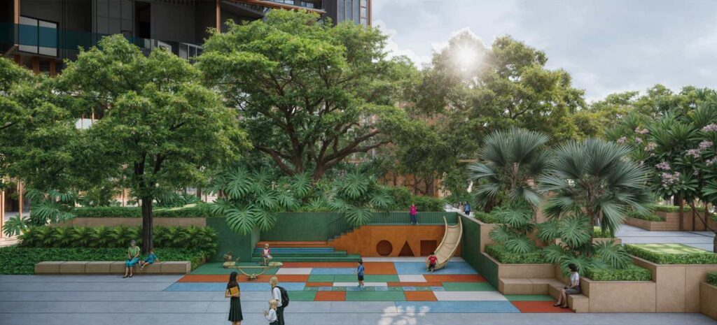 Công viên Central Park Sun Symphony Residence — Sun Symphony Residence 5 ven sông Hàn Đà Nẵng | Sun Symphony Residence Central Park green space — Sun Symphony Residence 5 riverside Han River Da Nang