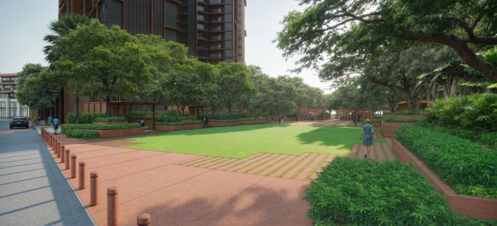 Công viên Central Park Sun Symphony Residence — Sun Symphony Residence 5 ven sông Hàn Đà Nẵng | Sun Symphony Residence Central Park green space — Sun Symphony Residence 5 riverside Han River Da Nang