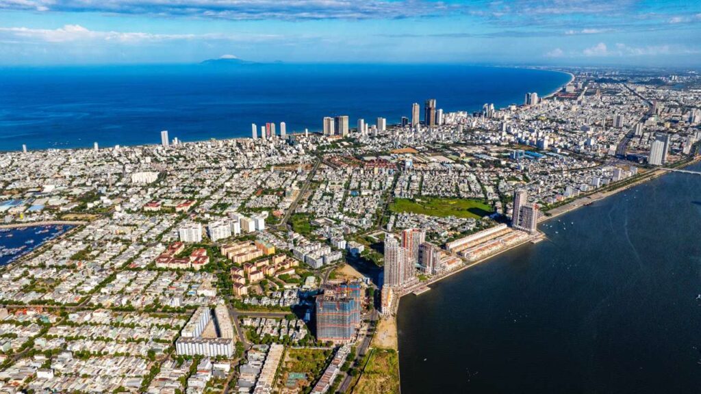 Ảnh thực tế flycam tiến độ Sun Symphony 5 — Sun Symphony Residence 5 ven sông Hàn Đà Nẵng | Sun Symphony 5 actual drone construction progress — Sun Symphony Residence 5 riverside Han River Da Nang