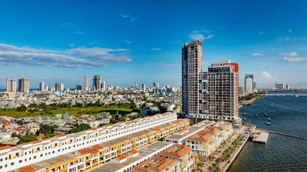Ảnh thực tế flycam tiến độ Sun Symphony 5 — Sun Symphony Residence 5 ven sông Hàn Đà Nẵng | Sun Symphony 5 actual drone construction progress — Sun Symphony Residence 5 riverside Han River Da Nang