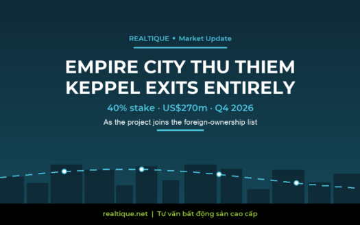 Empire City Thu Thiem 2026: Keppel exits its entire 40% stake | Empire City Thủ Thiêm 2026: Keppel thoái toàn bộ 40% vốn