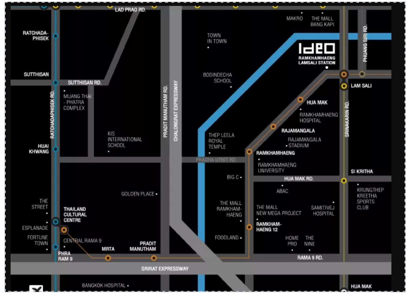 Vị trí Ideo Ramkhamhaeng Lam Sali, CBD Đông Bangkok | Ideo Ramkhamhaeng Lam Sali location map, East Bangkok Vị trí Ideo Ramkhamhaeng Lam Sali, CBD Đông Bangkok | Ideo Ramkhamhaeng Lam Sali location map, East Bangkok