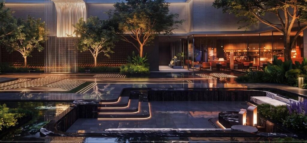 Tiện ích nội khu tầng 1 Maison Privée Ciputra | Maison Privee Ciputra level 1 landscaped amenity deck