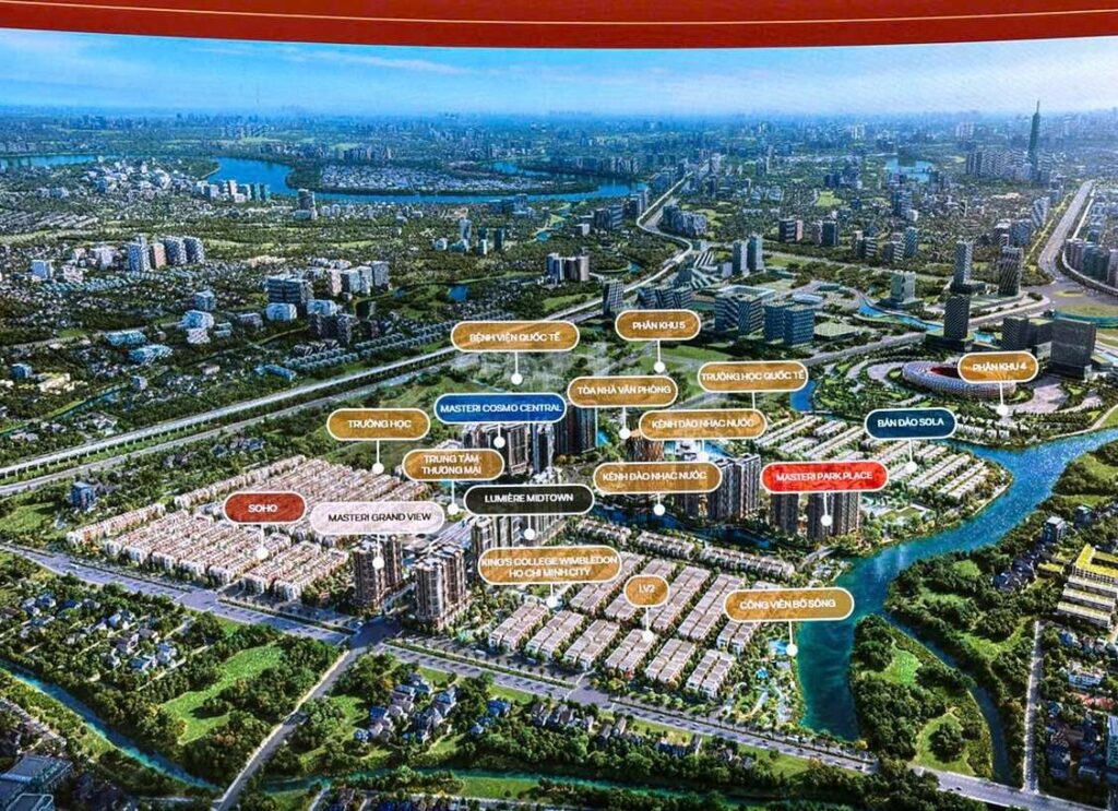 Vị trí SOHO trong tổng thể đại đô thị The Global City | SOHO location within The Global City masterplan