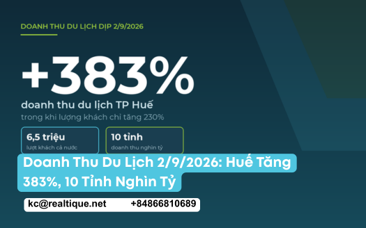 Doanh thu du lịch dịp 2/9/2026: Huế tăng 383%, 10 tỉnh vượt nghìn tỷ | Vietnam tourism revenue National Day 2026: Hue up 383%