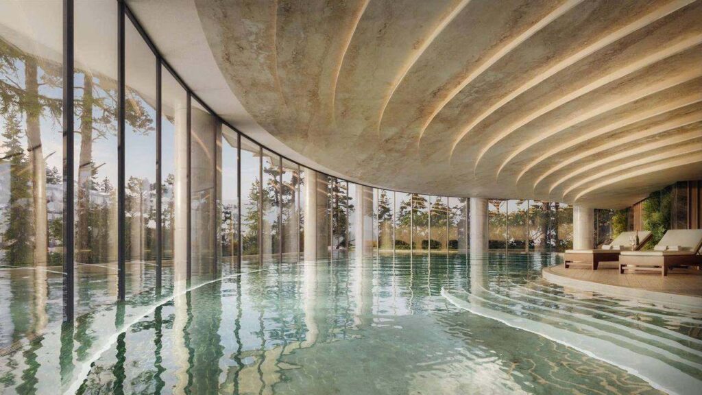 Hồ bơi nước ấm trong nhà tầng 4 tại Haus Wellness Center by Chiva-Som, Haus Đà Lạt | Indoor heated pool on level 4 at the Haus Wellness Center by Chiva-Som, Haus Da Lat