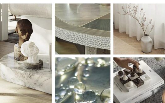 Bảng vật liệu phòng khách và phòng ăn do 1508 London tuyển chọn cho Haus Đà Lạt | Living and dining material board curated by 1508 London for Haus Da Lat