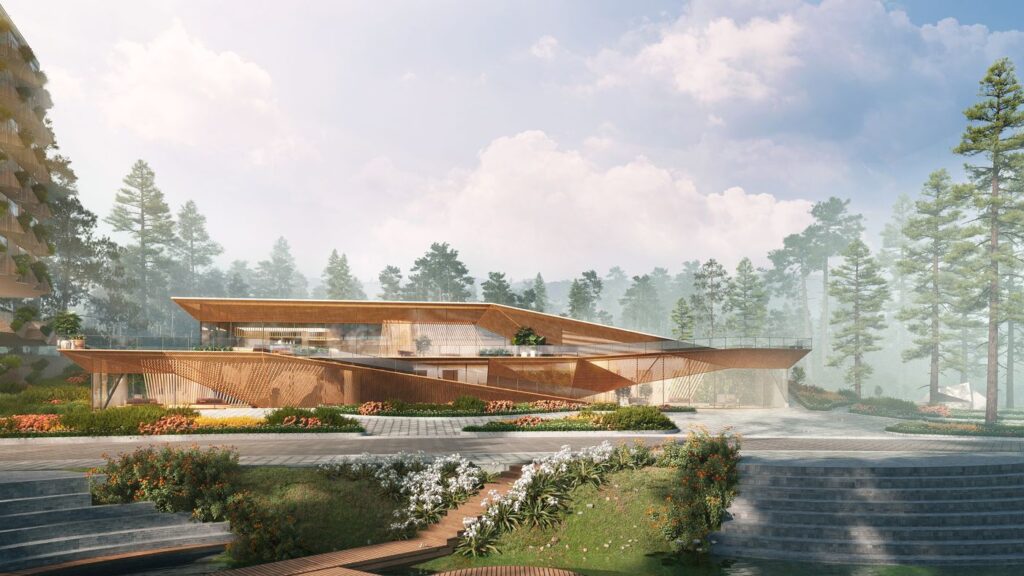 Toà câu lạc bộ 1010 Origin giữa rừng thông Haus Đà Lạt | The 1010 Origin clubhouse among the pines at Haus Da Lat