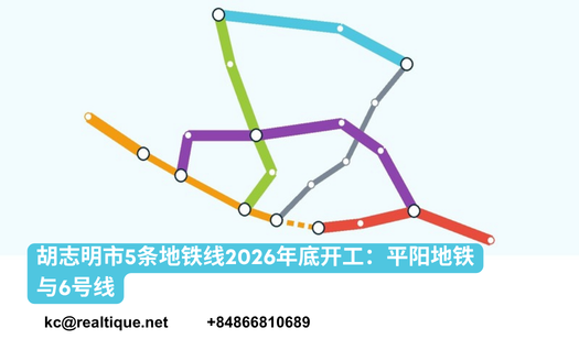 胡志明市5条地铁线2026年底开工：平阳地铁与6号线 | Binh Duong metro & Line 6 (Chinese)