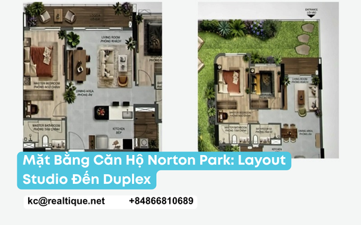 Layout căn hộ Norton Park từ studio đến duplex | Norton Park unit layouts from studio to duplex