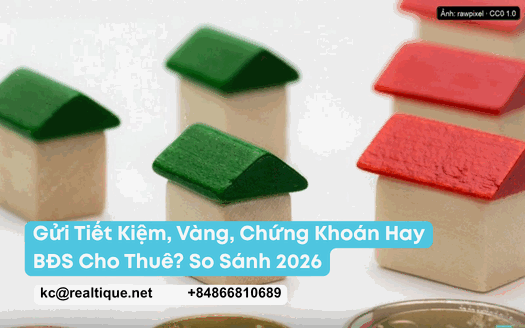 Gửi tiết kiệm, vàng, chứng khoán hay BĐS cho thuê? So sánh 2026 | Savings, gold, stocks or rental property in Vietnam 2026