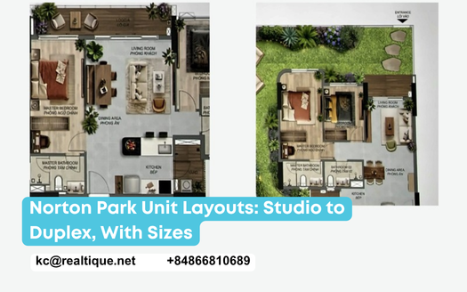 Layout căn hộ Norton Park từ studio đến duplex | Norton Park unit layouts from studio to duplex