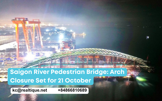 Cầu đi bộ qua sông Sài Gòn dự kiến hợp long 21/10/2026 | Saigon River pedestrian bridge, closure 21 Oct 2026 (saigon-river-pedestrian-bridge-thu-thiem-2026)