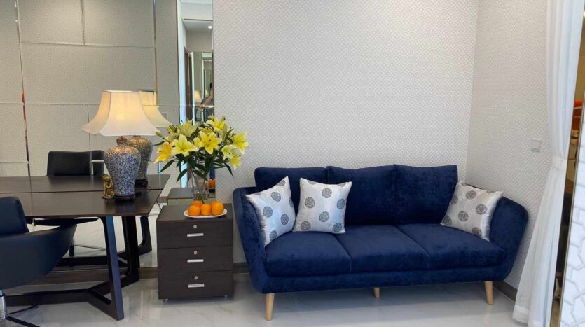 Sunwah Pearl Tháp Whitehouse 1PN 52m² khu ghế sofa | Sunwah Pearl Whitehouse Tower 1BR 52sqm sofa area