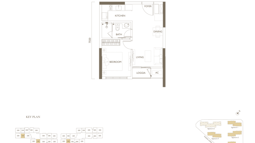 46m2, 1 Bedroom Apartment in Lumi Signature, Lumi Hanoi, Thang Long Avenue Road, Nam Tu Liem District,  Hanoi City